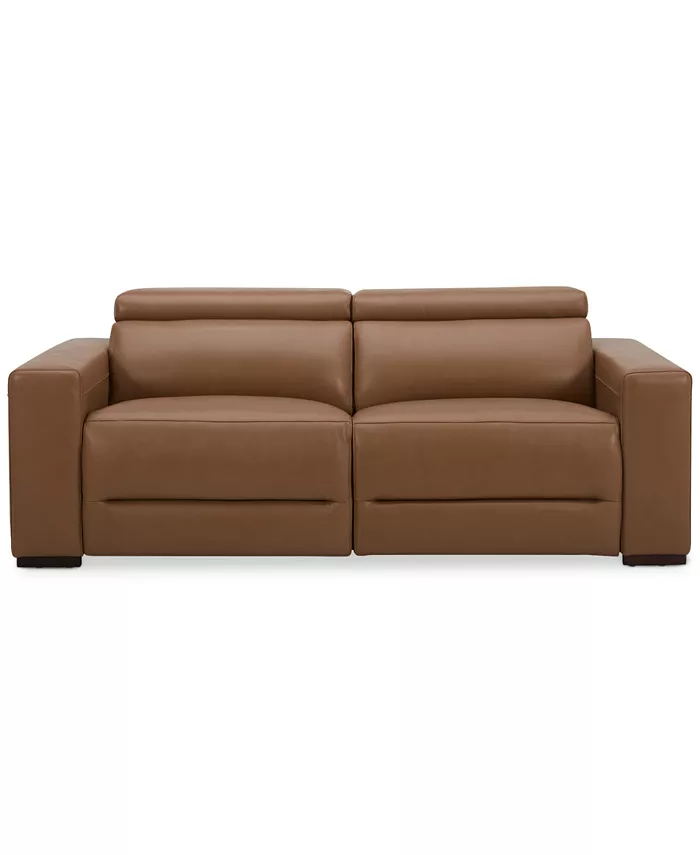 Furniture Nevio 82 2-Pc. Leather Sectional with 2 Power Recliners and Headrests Created For Macy's