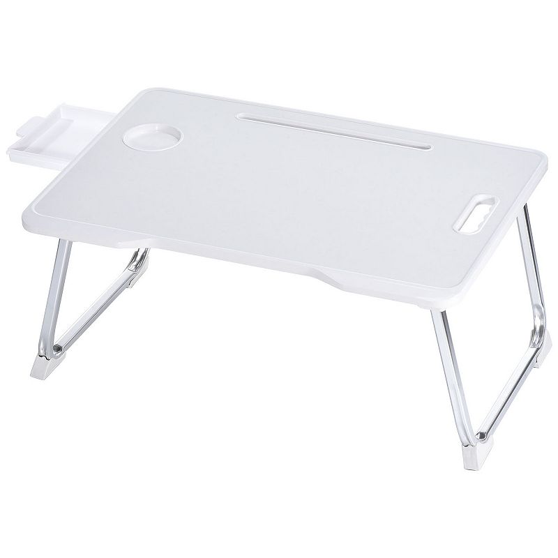 Foldable Laptop Bed Desk Table with Notebook Stand Drawer Cup Holder