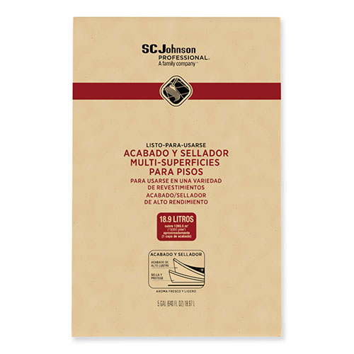 SC Johnson Professionalandreg; Ready-To-Use Multi-Surface Floor Finish Plus Sealer | Light Fresh Scent， 5 gal Bag-in-Box | SJN680074