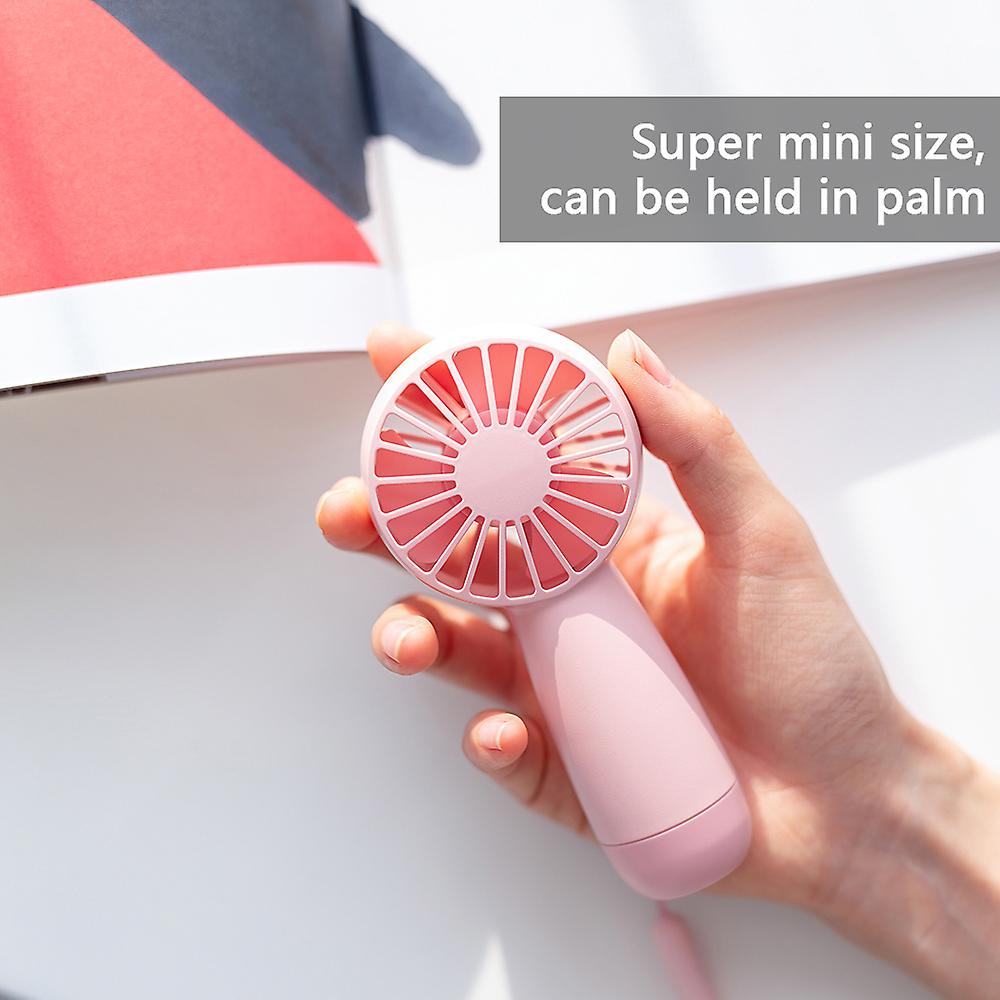 Pocket Handheld Fan With Detachable Hand Strap Super Mini Desktop Fan 3-speed Control 1500mah Rechargeable Portable Personal Cooling Fan For Home Offi