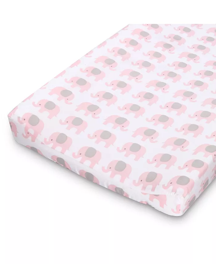 The Peanutshell 2 Pack Changing Pad Cover  Elephants and Hearts