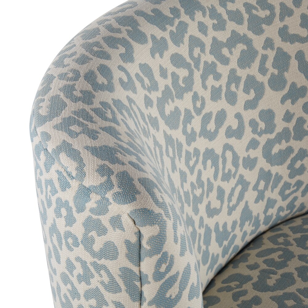 Silver Orchid Harding Leopard Print Slipper Chair