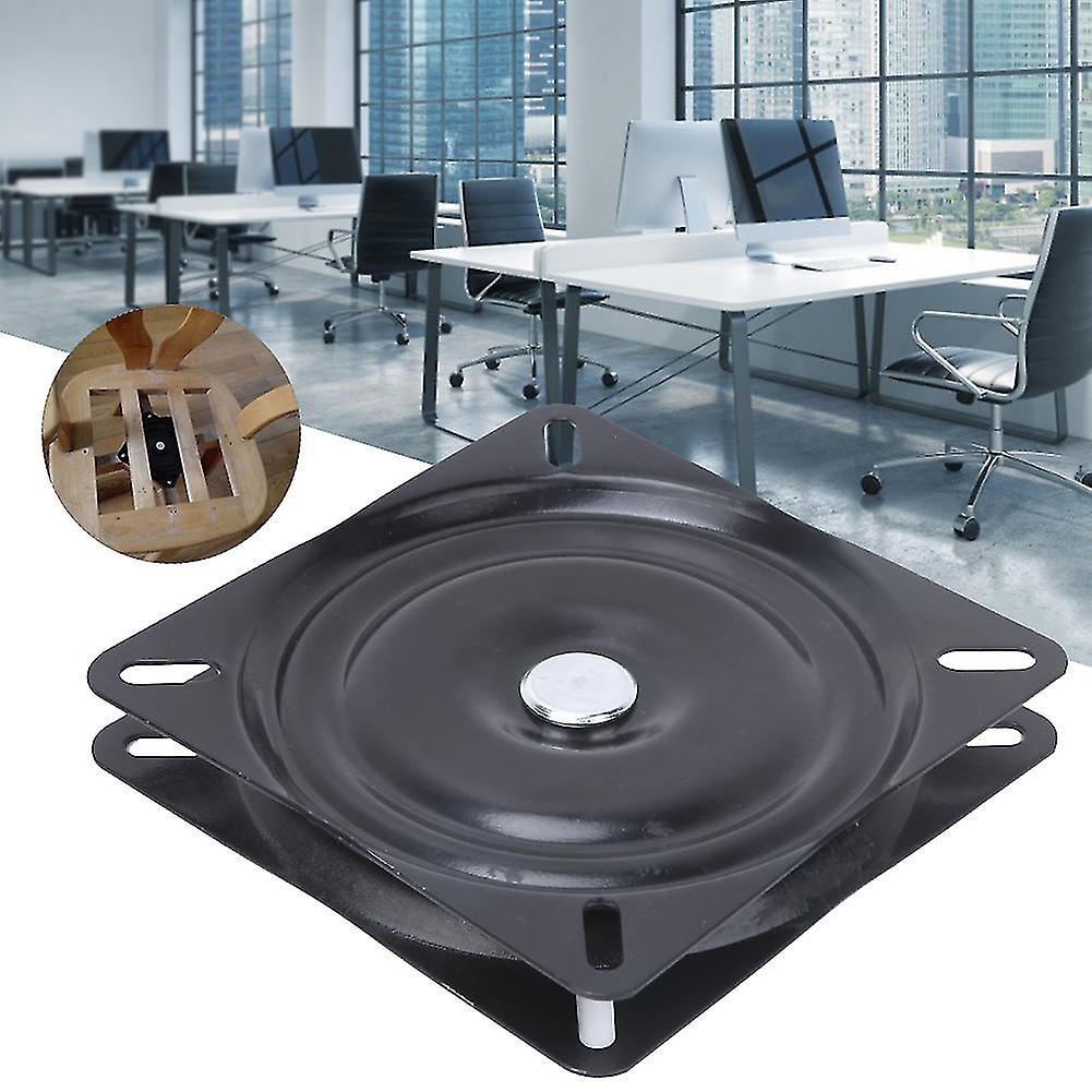 Black Metal Iron Turntable Office Supplies Accessory Rotating Display Base 150 x 150 x 2mm for Craft