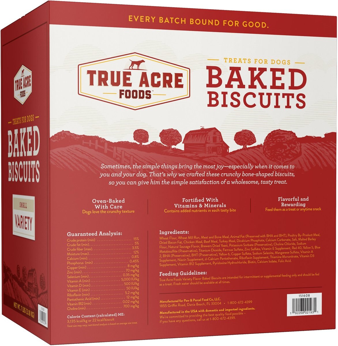 True Acre Foods Small Variety Baked Biscuits Dog Treats