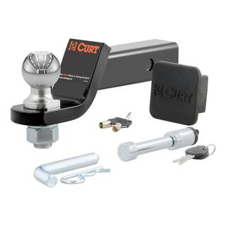 CURT 7500 lbs. 2 in. Drop Trailer Hitch Ball Mount Draw Bar Towing Starter Kit with 2 in. Ball (2 in. Shank) 45534