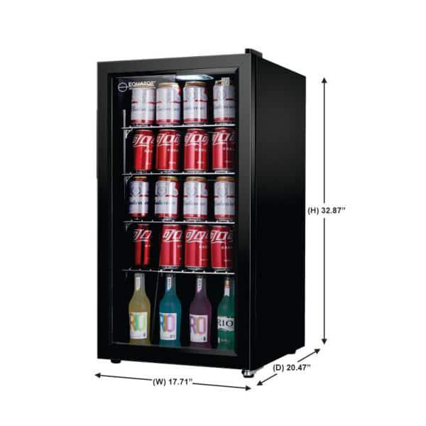 EQUATOR ADVANCED Appliances Equator 317 cu ft CanBeverage Refrigerator in Black