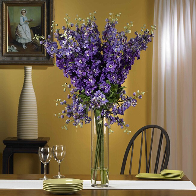 Silk 38inch Delphinium Flower Arrangement