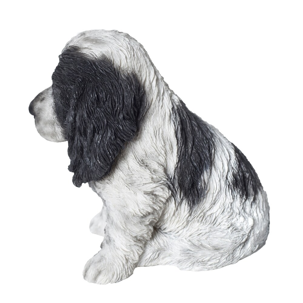 Black   White Cocker Spaniel Statue