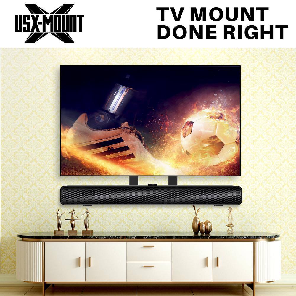 USX MOUNT Universal Sound Bar TV Bracket for Mounting Above or Under TV with Speaker HAS004