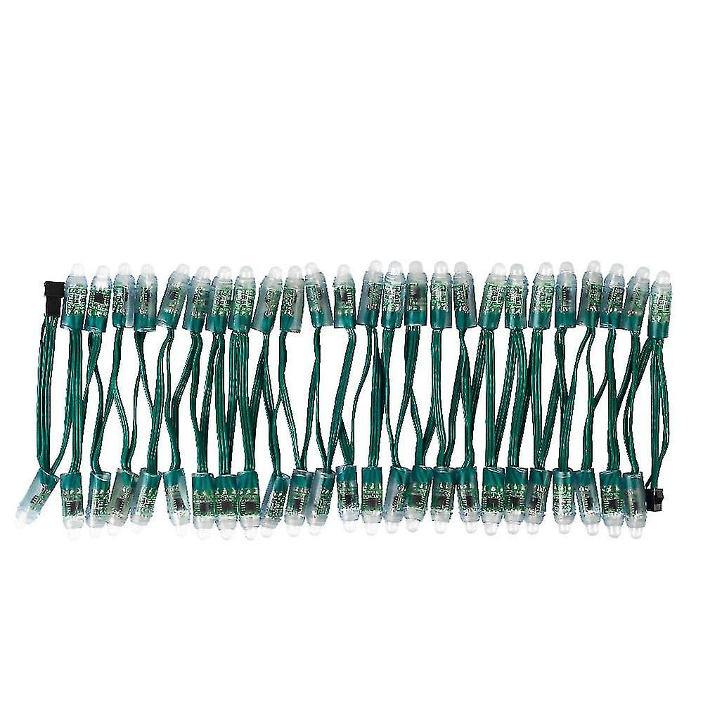 50pcs  Ws2811 Dc 5v 12v 12mm Led Module Black Green Rwb Wire String Christmas Light Addressable Ip68 Waterproof