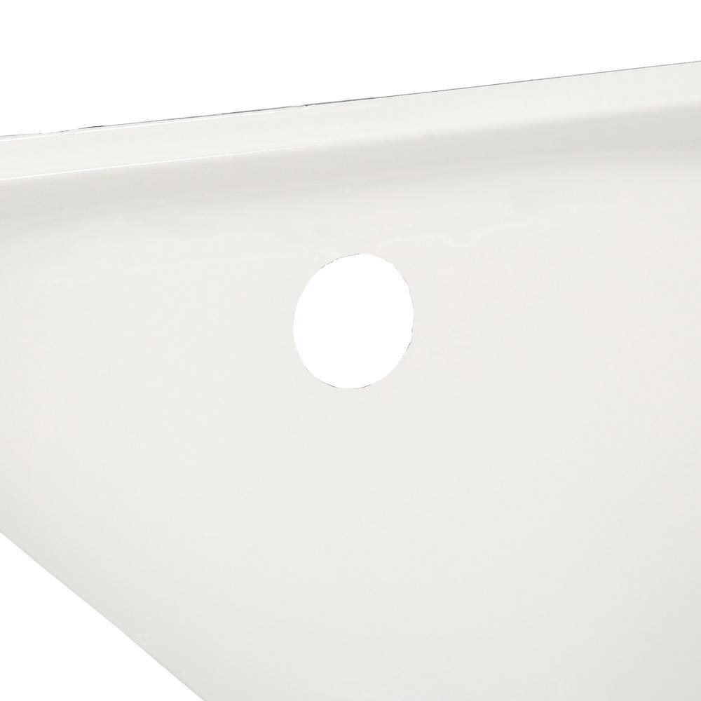 Bootz Industries Mauicast 60 in. x 30 in. Rectangular Alcove Soaking Bathtub with Left Drain in White 011-3445-00