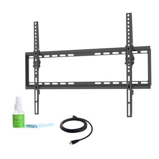 ProMounts Tilting TV Wall Mount Kit for 42-75 in. upto 100lbs. VESA 200x200 to 600x400 Includes HDMI Cable Screen Cleaner Cloth LTMK