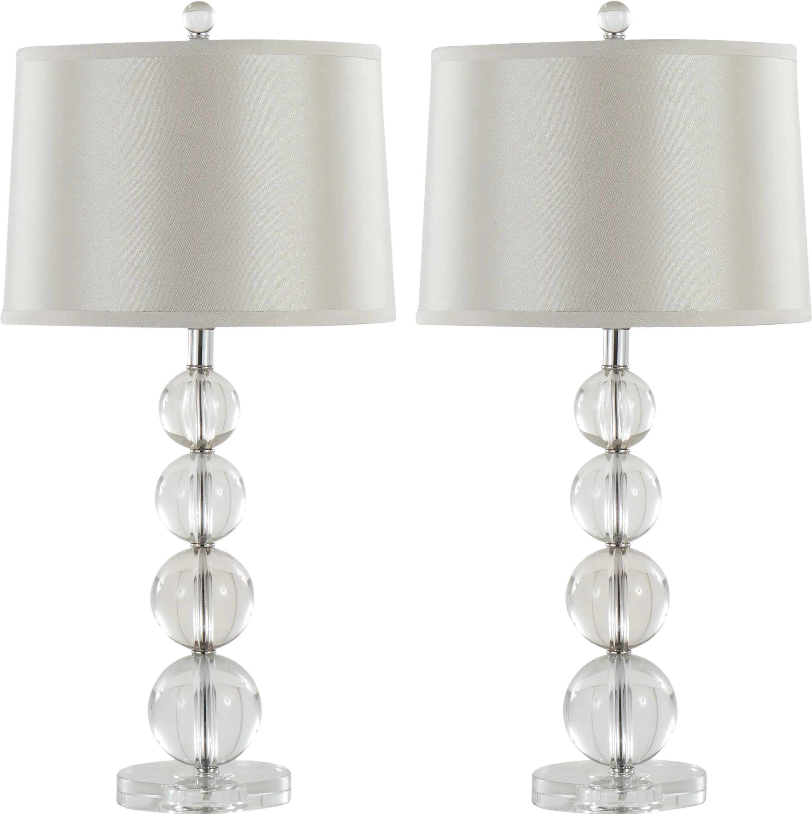 Olaf Crystal Bulb Table Lamps， Set of 2