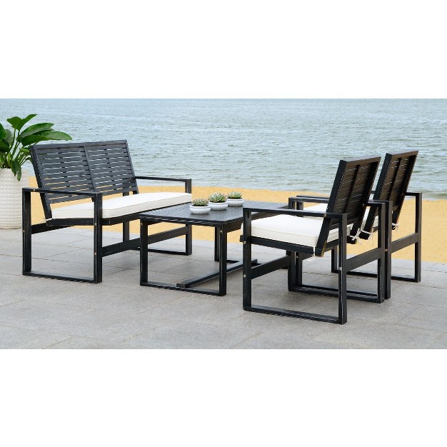 Ozark 4 Piece Patio Outdoor Living Set Safavieh