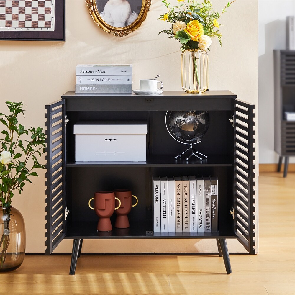 Accent Storage Cabinet with 2 Hollowed Out Doors