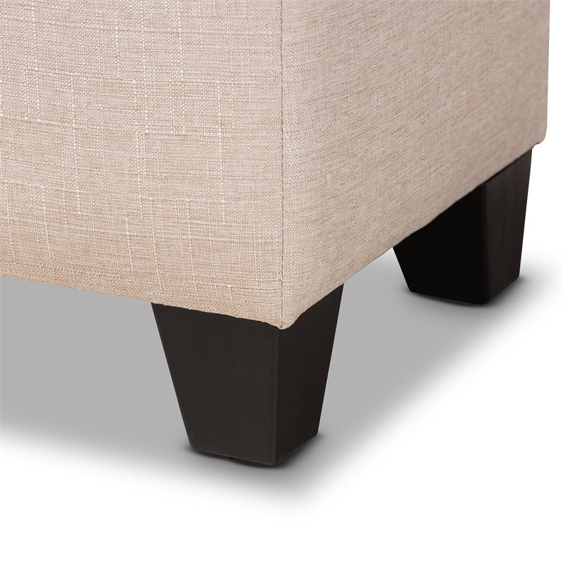 Baxton Studio Fera Tufted Fabric Ottoman with Storage in Beige   Transitional   Footstools And Ottomans   by HedgeApple  Houzz