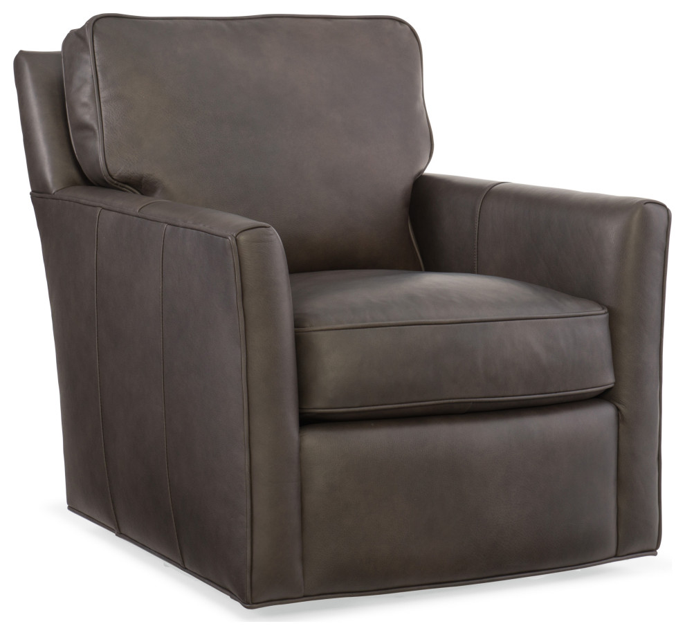 Mandy Swivel Club Chair   Transitional   Armchairs And Accent Chairs   by Buildcom  Houzz