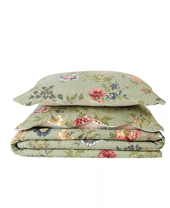 Pem America Edens Garden Twin Quilt with Pillow Sham