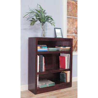 Concepts In Wood 36 in. Cherry Wood 3-shelf Standard Bookcase with Adjustable Shelves MI3036-C