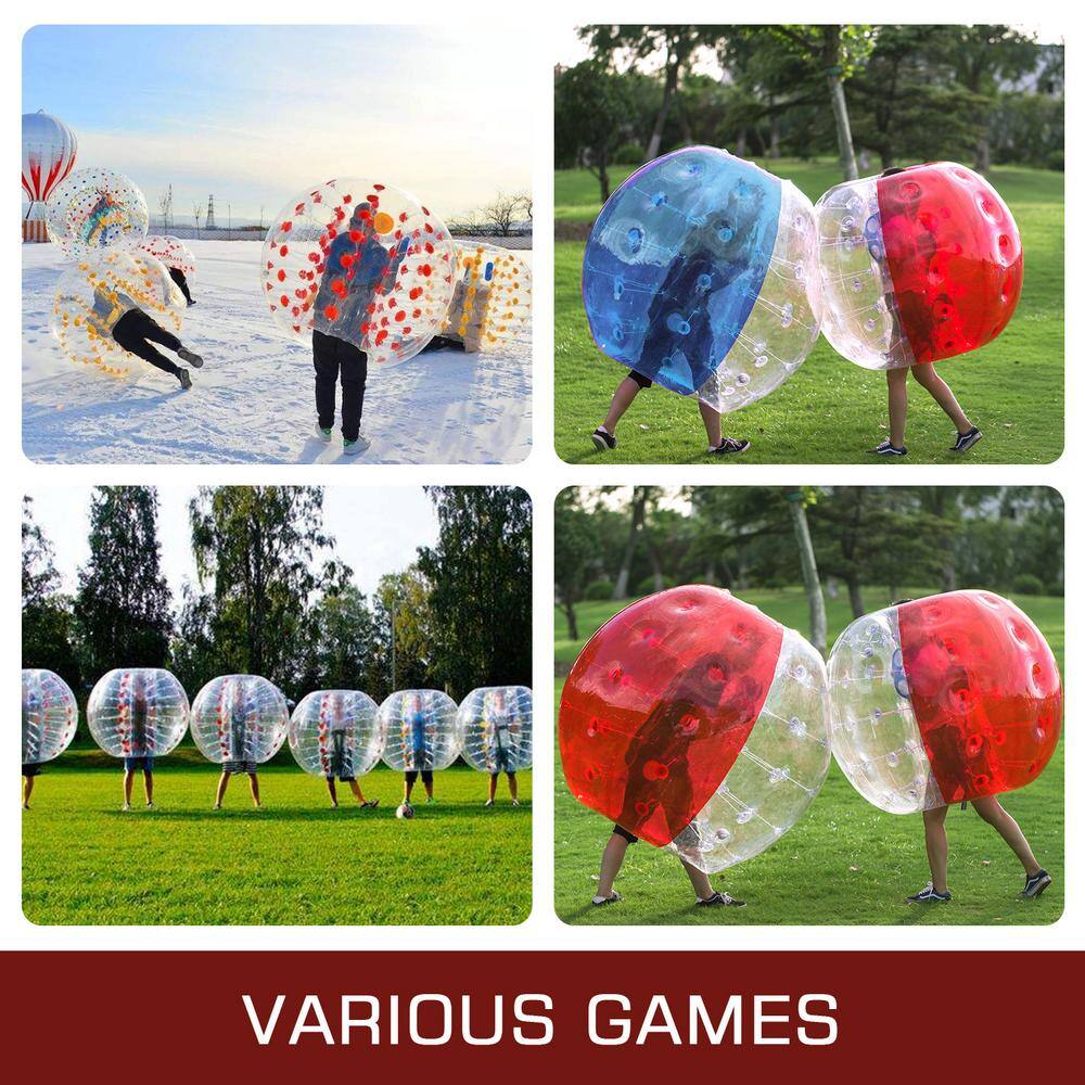 VEVOR Bubble Soccer Ball 5 ft. Inflatable Bumper Balls with PVC Material Inflatable Body Zorb Ball for ParkBeachPlay Center 1.5MCQPPQTMHSSP01V0