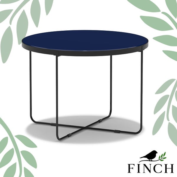 Finch Thomas Round Coffee Table， Blue