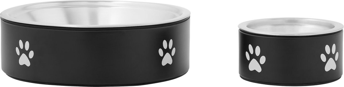 Frisco Paw Print Non-Skid Stainless Steel Dog and Cat Bowl