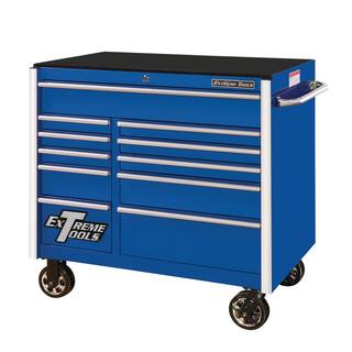 Extreme Tools RX Series 41 in. 11-Drawer Roller Cabinet Tool Chest in Blue RX412511RCBL