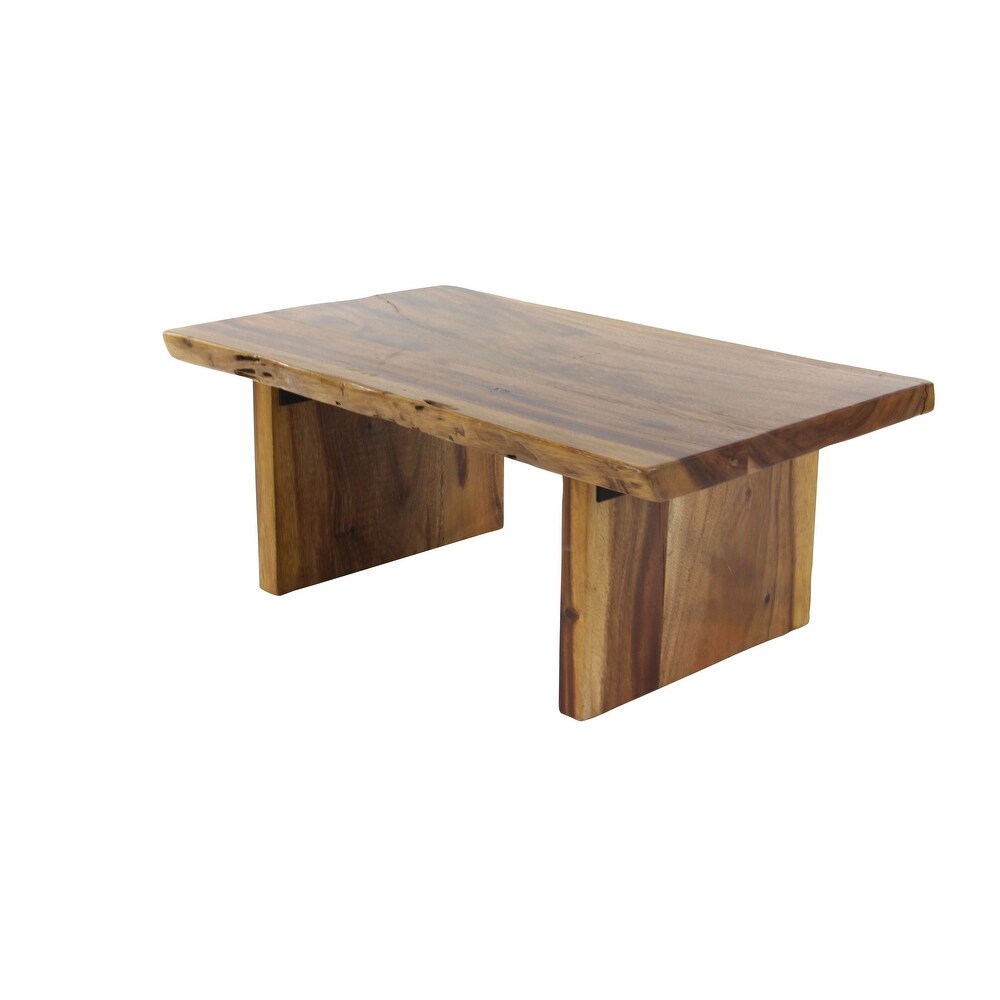 Brown Wood Contemporary Coffee Table 16 x 40 x 24