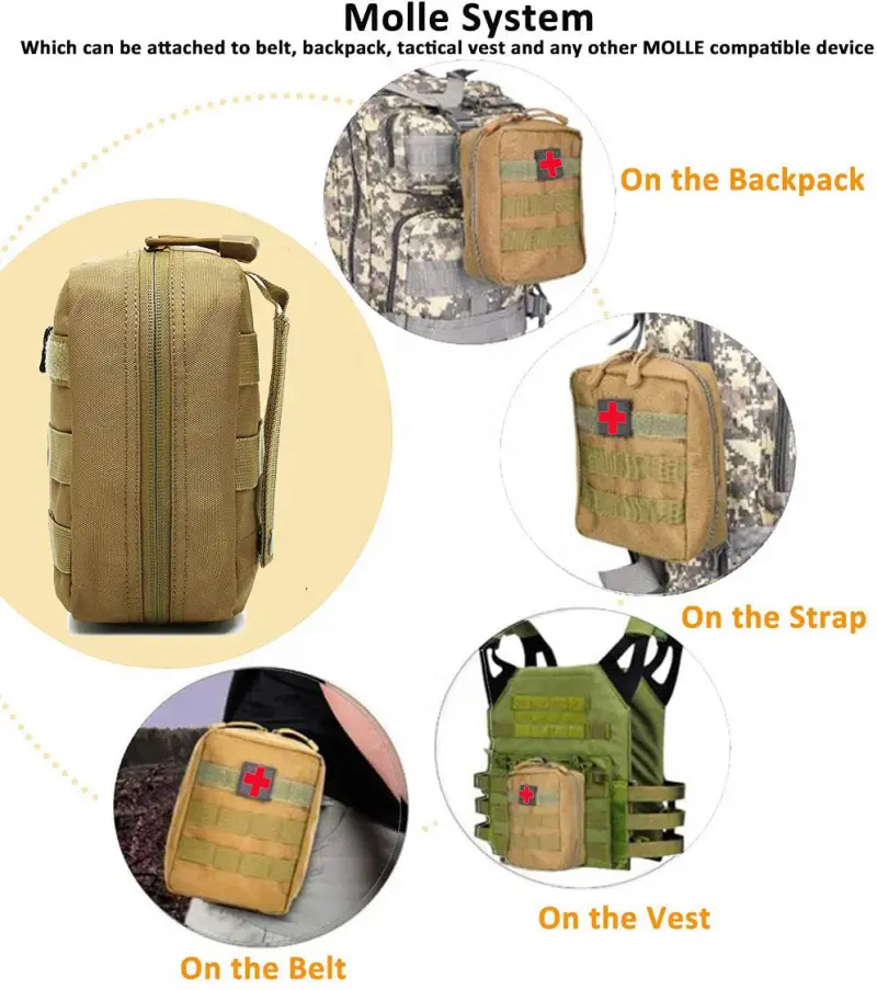 Outdoor Travel Camping Hiking Mini Emergency Medical Storage Bag Tactical First Aid Portable New Medical Waist Bag