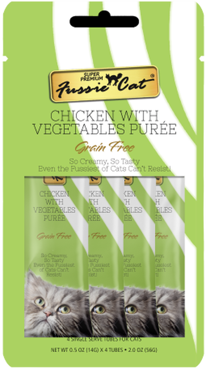 Fussie Cat Puree Chicken with Vegetables Grain Free Cat Treat