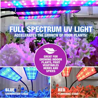 Bell + Howell Bionic Grow 9-Watt Equivalent Indoor LED Full Spectrum UV Flexible Plant Grow Light in Color Changing Lights 8718