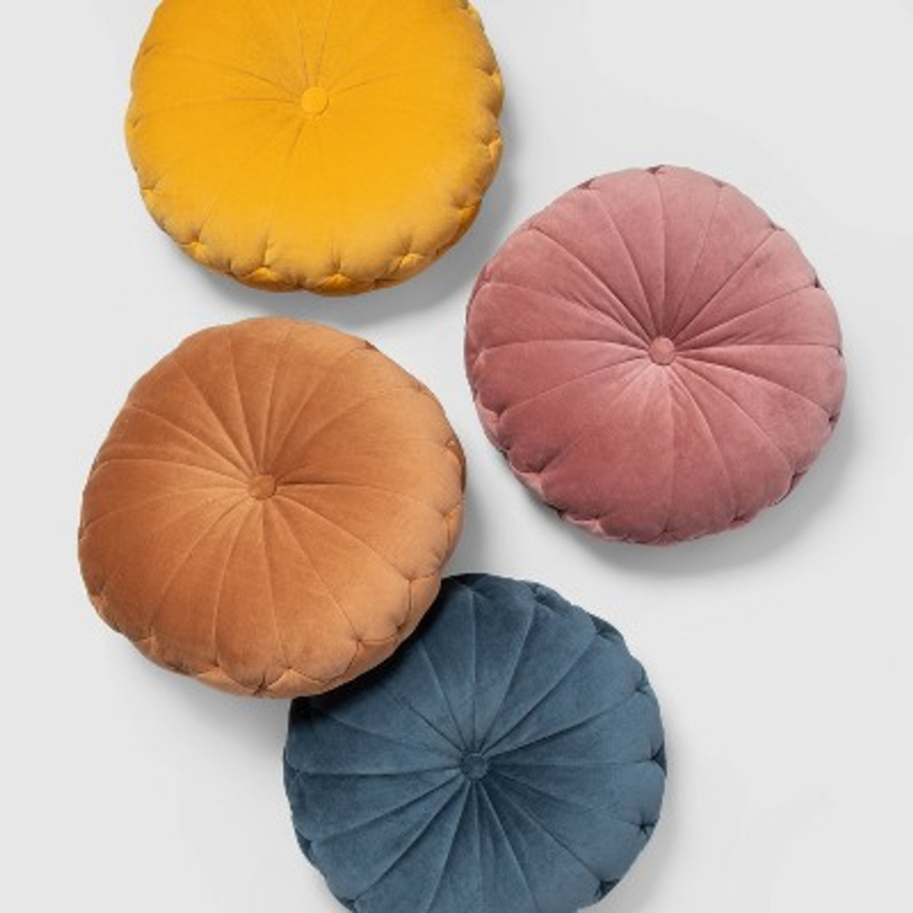 24 Oversize Velvet Round Floor Pillow Rose - Opalhouse™