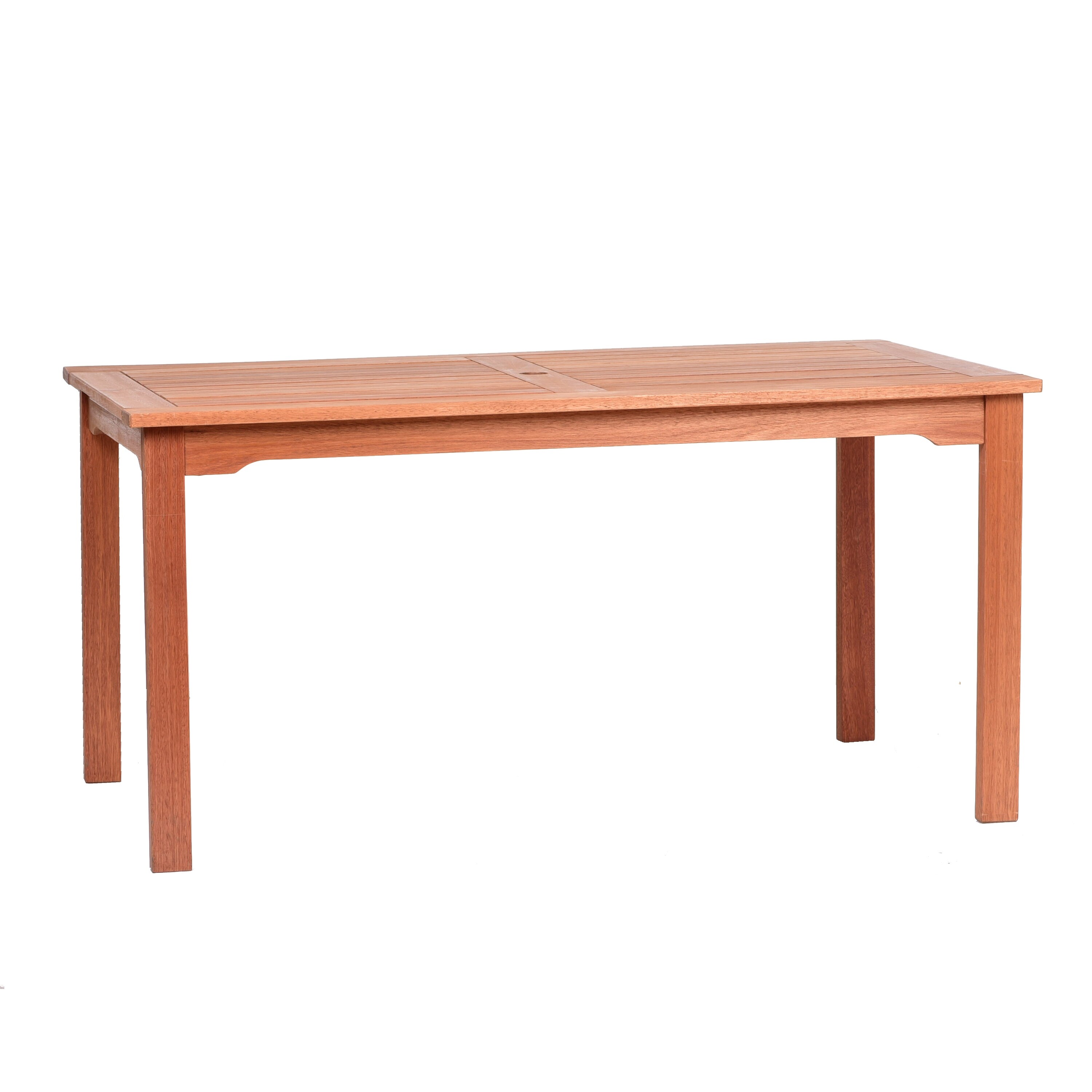 Rectangular Patio Table Eucalyptus Wood Ideal for Outdoors and Indoors