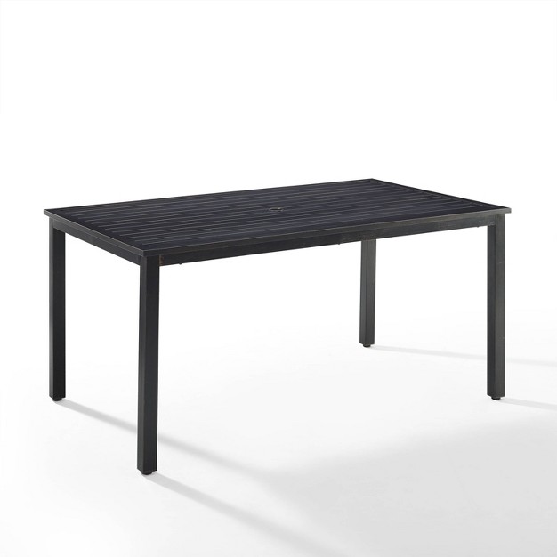 Kaplan Rectangle Outdoor Dining Table Oil Rubbed Bronze Crosley