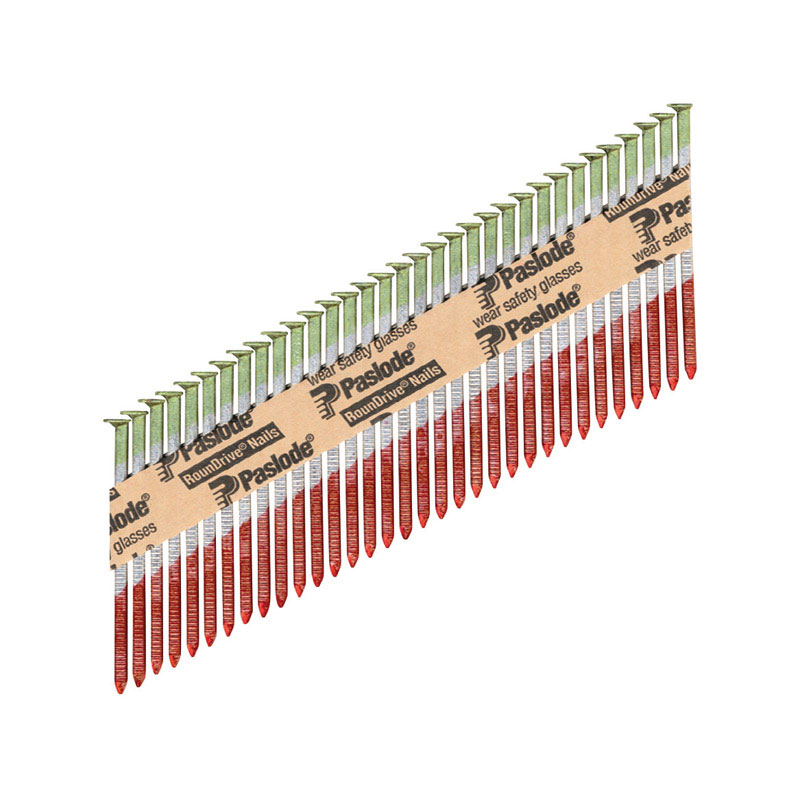 Paslode RounDrive 3-1/4 in. Angled Strip Hot-Dip Galvanized Framing Nails 30 deg 2，000 pk