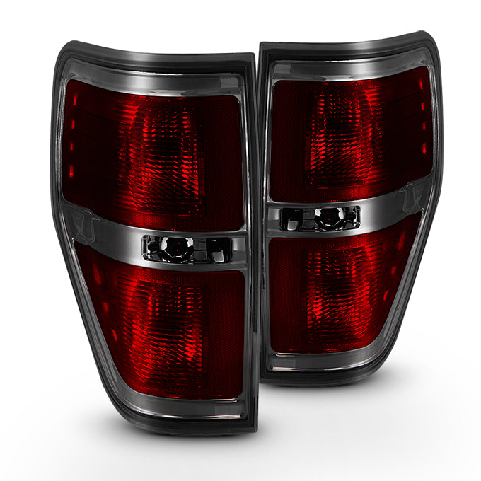 Fit Smoked 2009-2014 Ford F150 F-150 Tail Lights Lamps L+R 09-14 Aftermarket