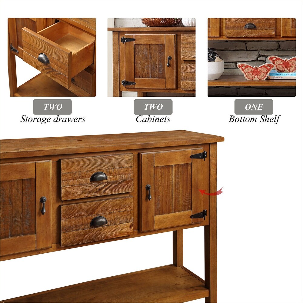 48'' Solid Wood Sideboard Console Table