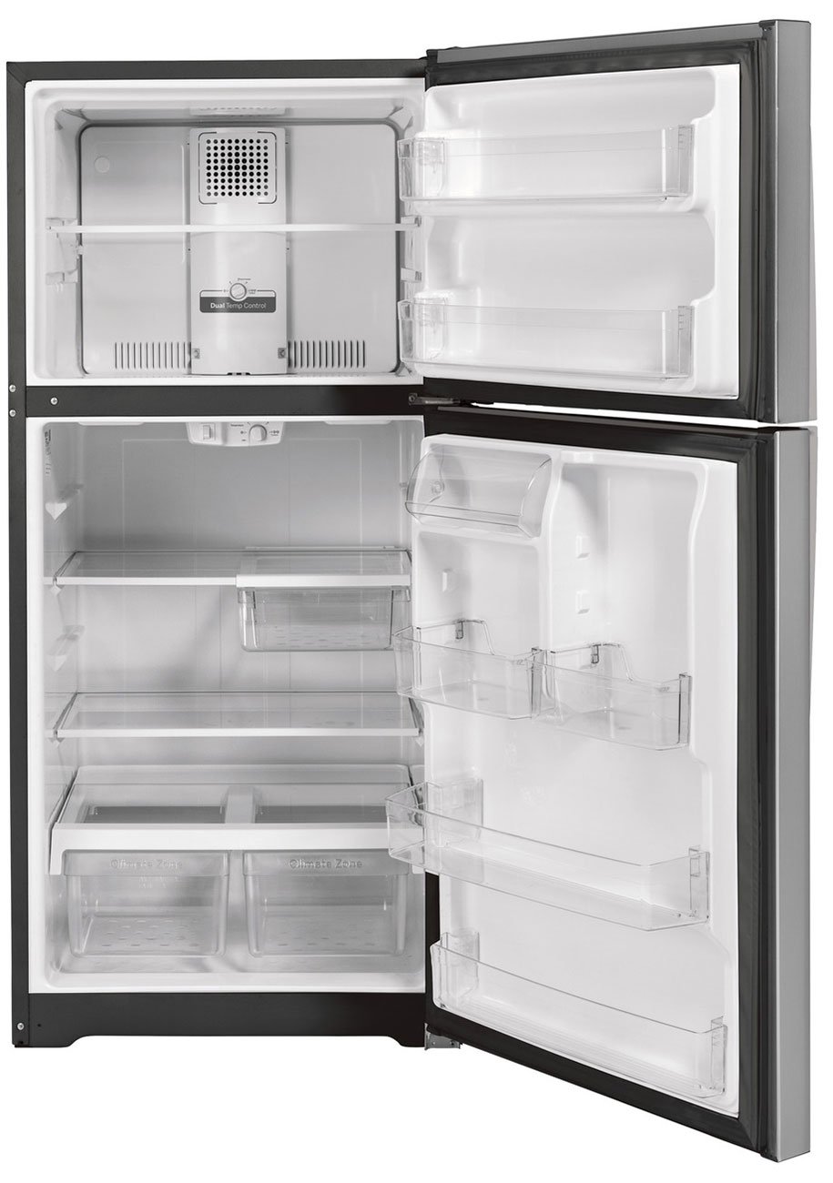 GE 21.9 Cu. Ft. Fingerprint Resistant Stainless Steel Garage Ready Top-Freezer Refrigerator