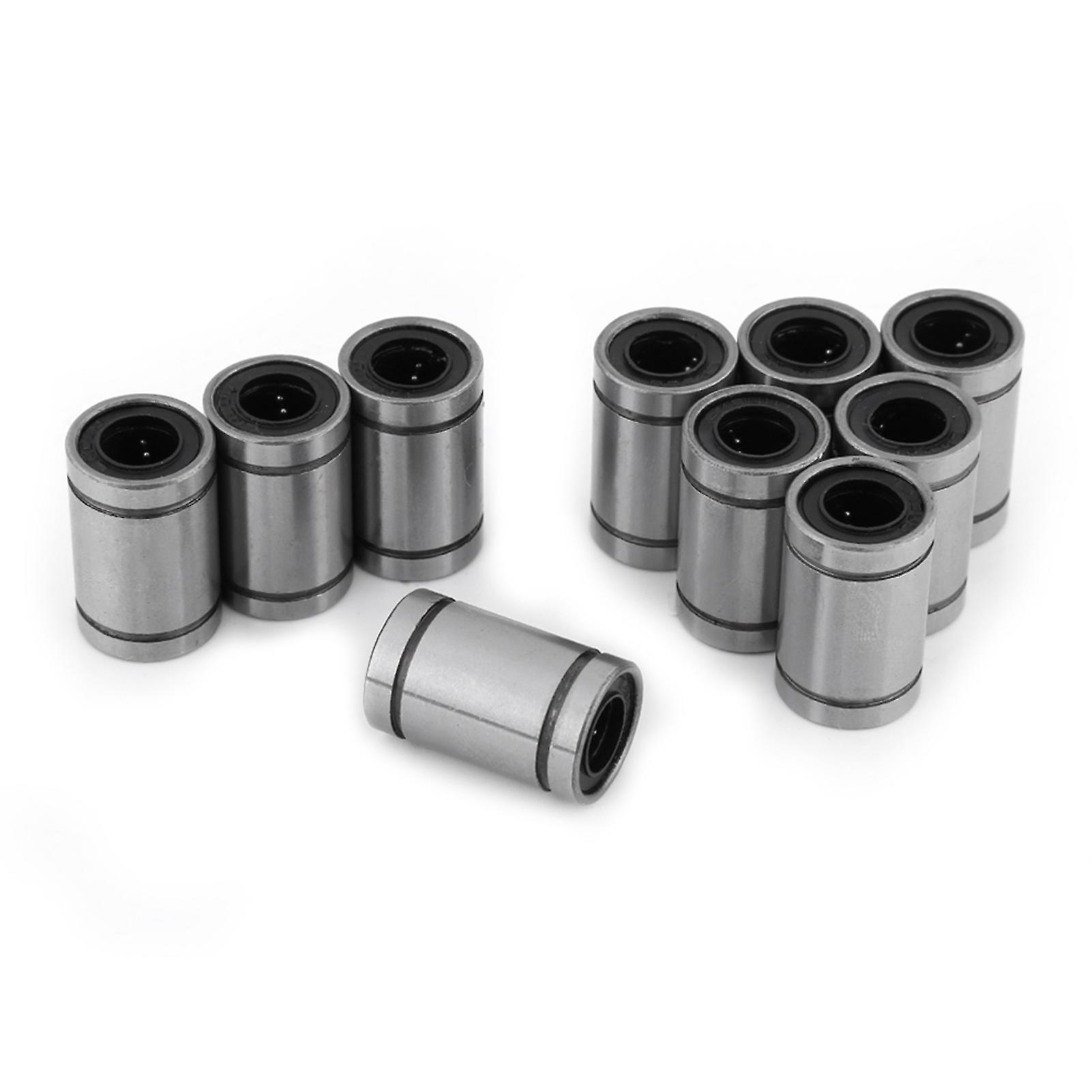 10pcs Lm8uu 8mm Linear Motion Ball Bearing Bushing For 8mm Rod 3d Printer Cnc Parts