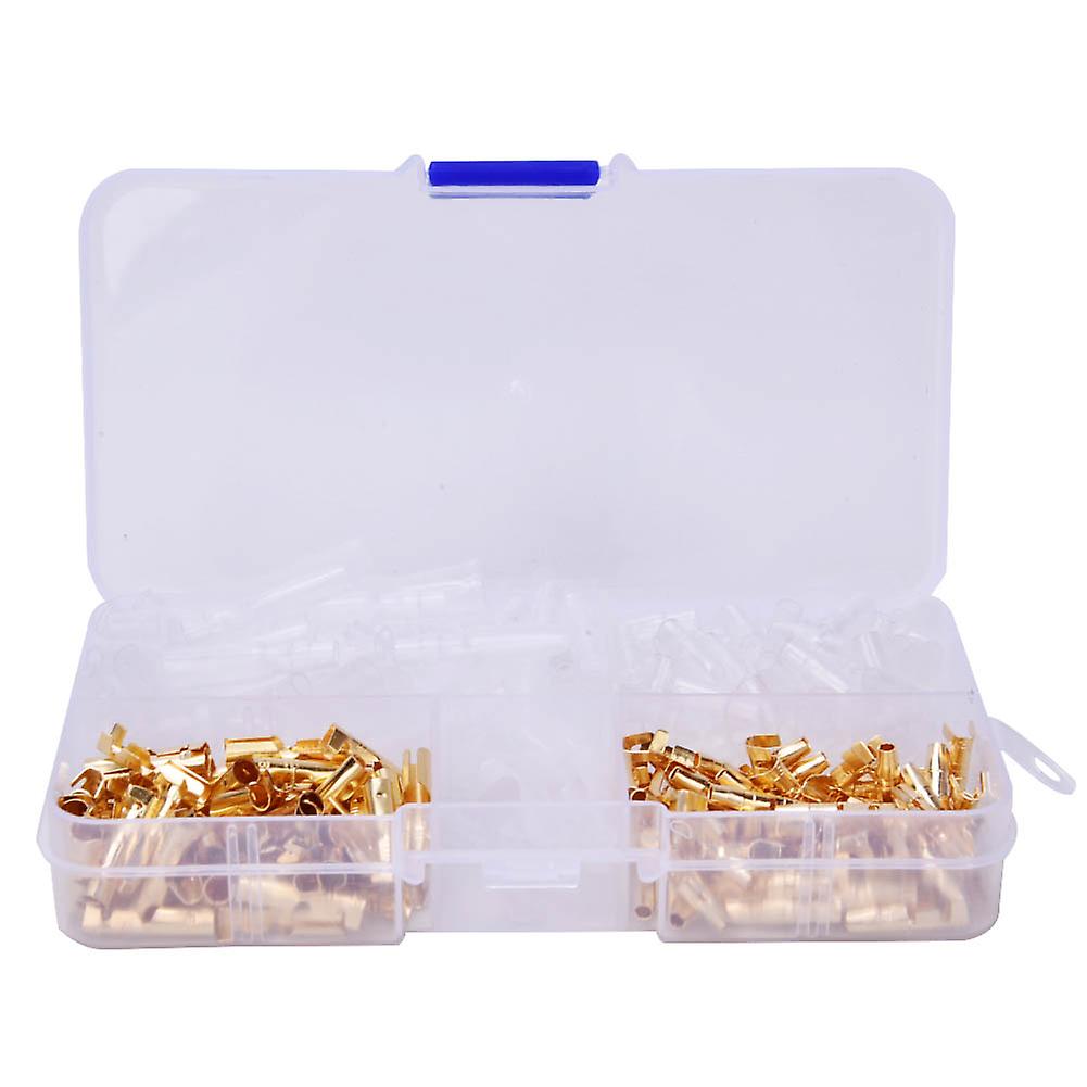 240 Pcs Bullet Connector Male Female 3.5 Golden Cable Terminal Connector