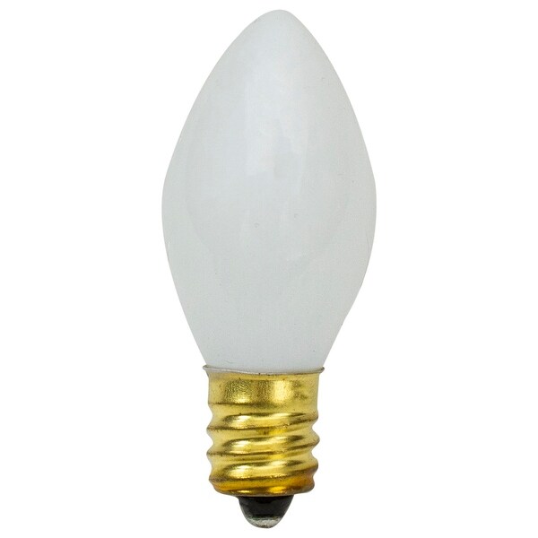 Pack of 4 White Opaque C7 Christmas Replacement Bulbs