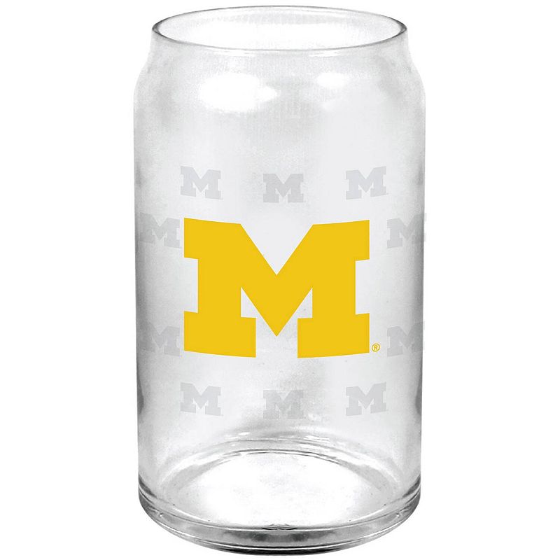 Michigan Wolverines 16oz. Dad Can Glass