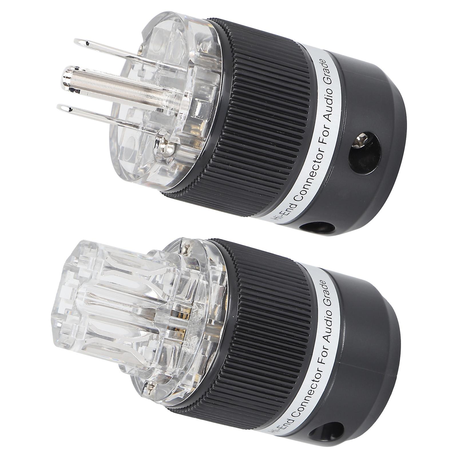 Monosaudio Power Plug Pure Copper Rhodiumplated Ac Highfidelity Power Plug 100250vm101r/f101r (male/female)