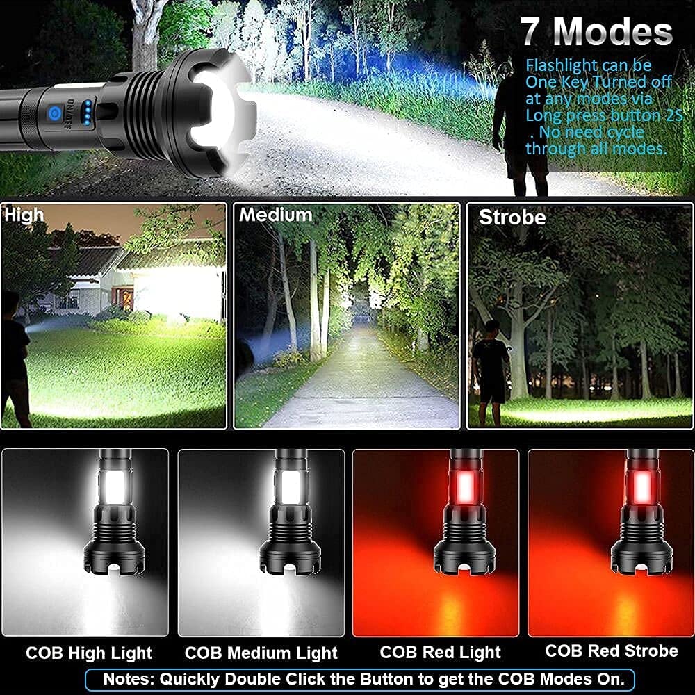 🔥 BIG SALE - 47% OFF🔥🔥 - LED Rechargeable Tactical Laser Flashlight 90000 High Lumens