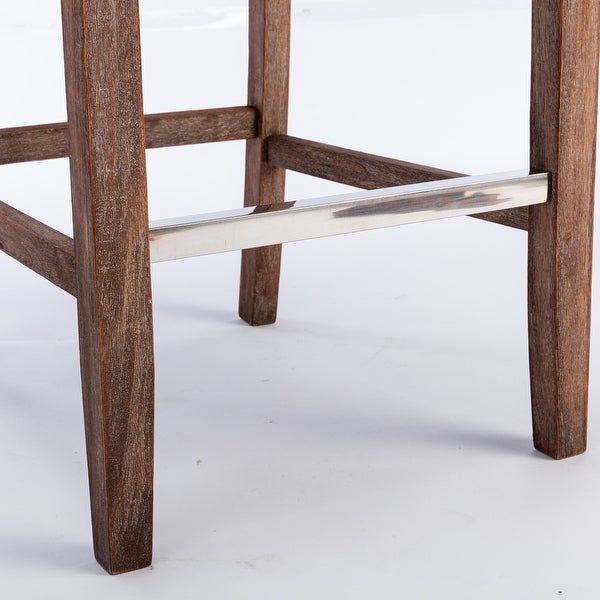 Modern Set of 2 Barstools with Wood Legs