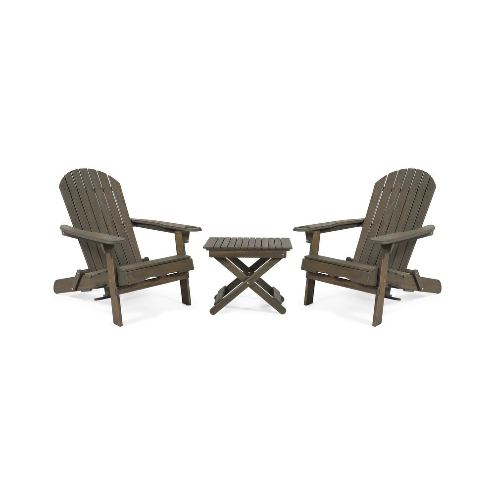 Bellwood Outdoor 2 seat Folding Acacia Chat Set by Christopher Knight Home