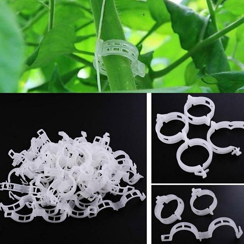 200-Pack Garden Plant Support Clips, Tomato Clips, Plant Ties, Trellis Clips for Securing Plants to Plant