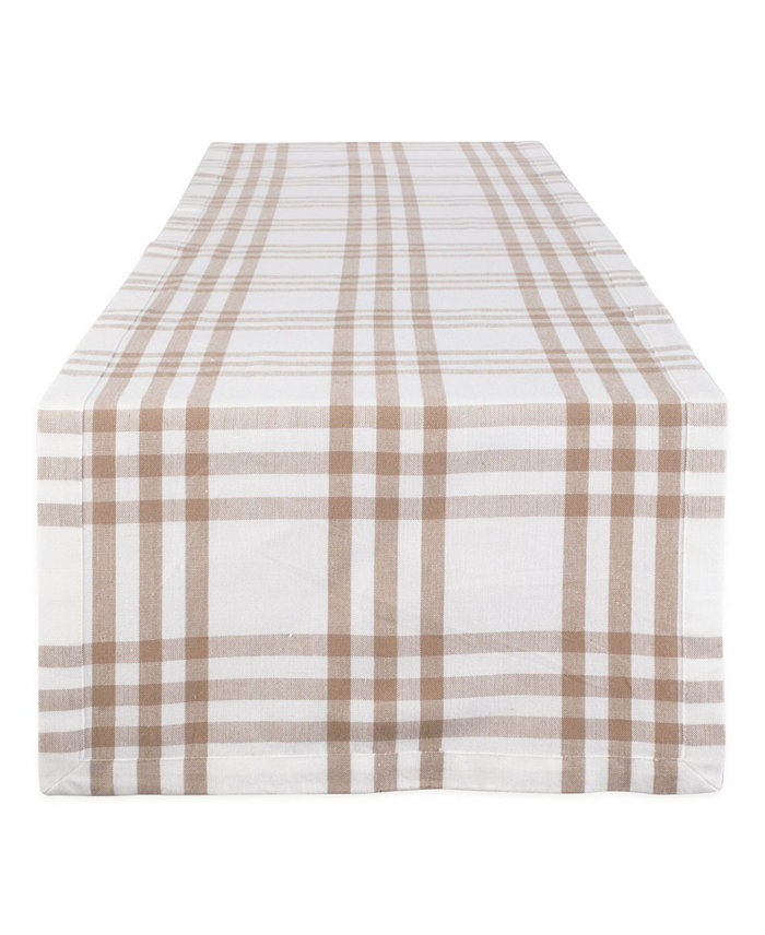 Design Imports Farm To Table Check Table Runner 14 x 72