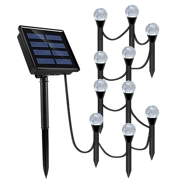 Solar LED Ball Stake Lights with Solar Panel