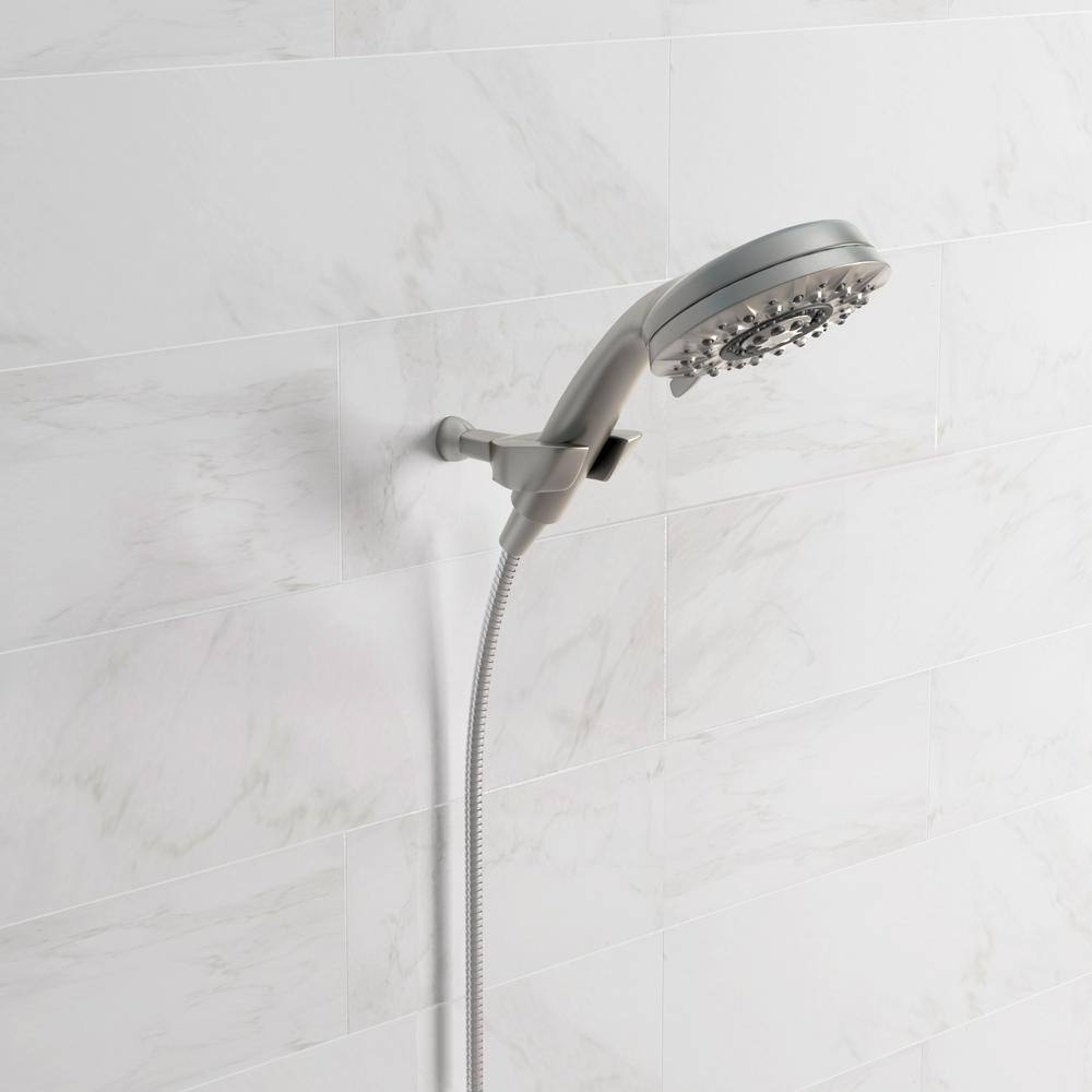 KOHLER Radiate 5-Spray 4.7 in. Single Wall Mount Handheld Rain Shower Head in Vibrant Brushed Nickel K-R75562-G-BN